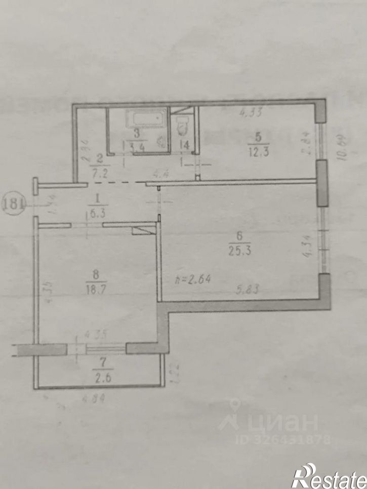 2-комн квартира Омская улица, 136 к2,  д. 136 к2