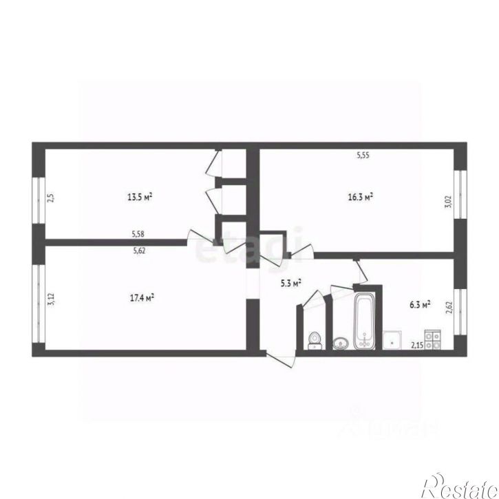 3-комн квартира улица Иртышская Набережная, 15,  д. 15