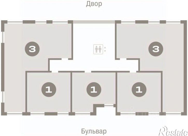 3-комн квартира в новом доме улица Крупской