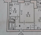 2-комн, 47кв м, этаж 9/9 ул Комкова, 2