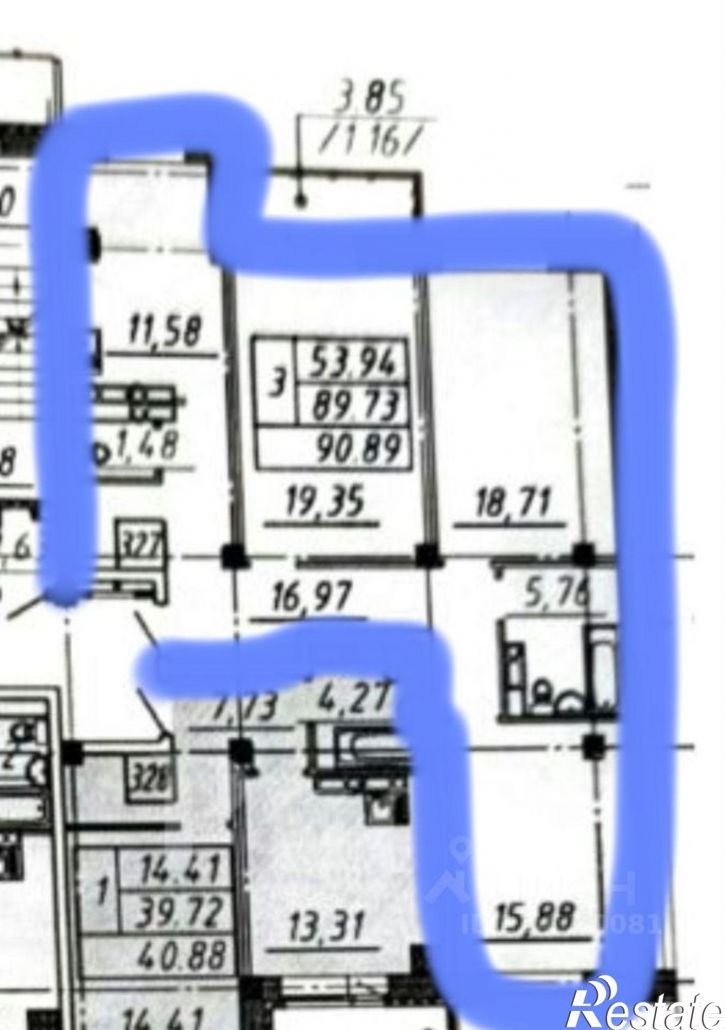 3-комн квартира ул Перелета, 19,  д. 19