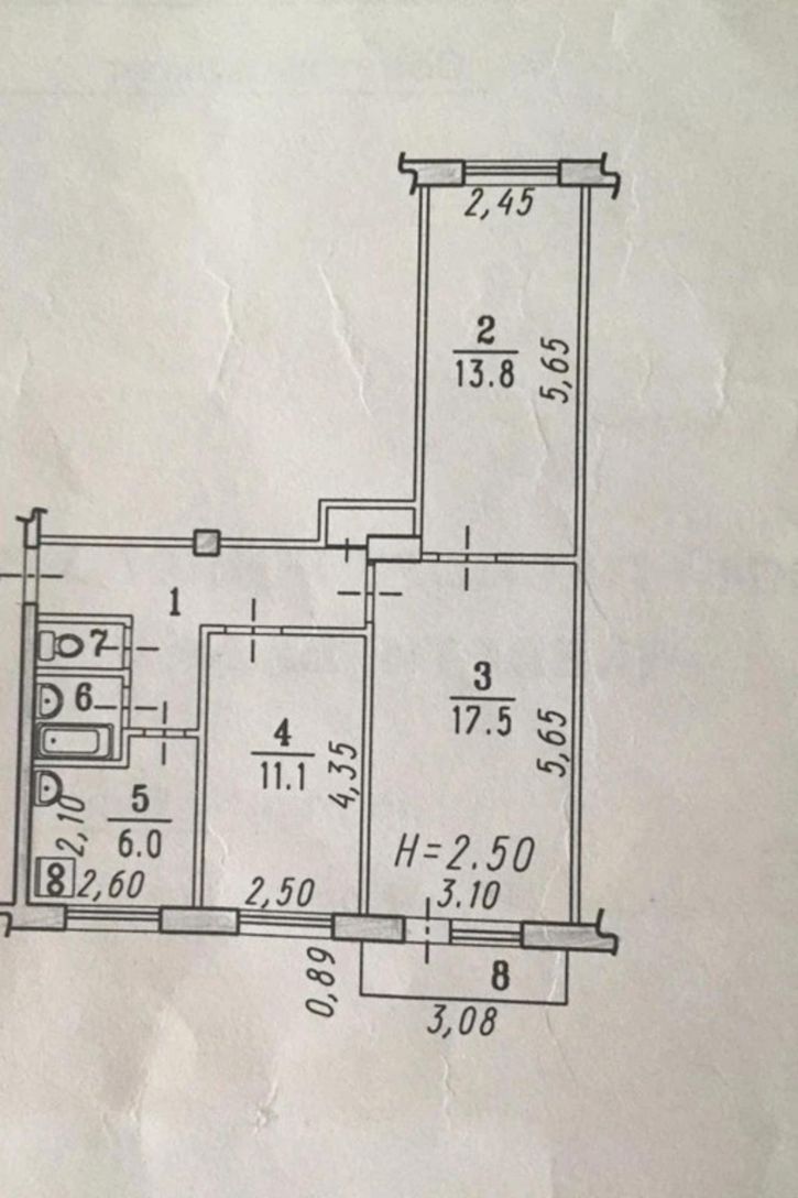3-комн квартира ул Бородина, 42/а