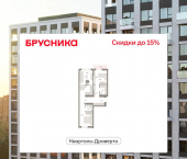 2-комн, 68 кв м, этаж 2/9 улица Крупской