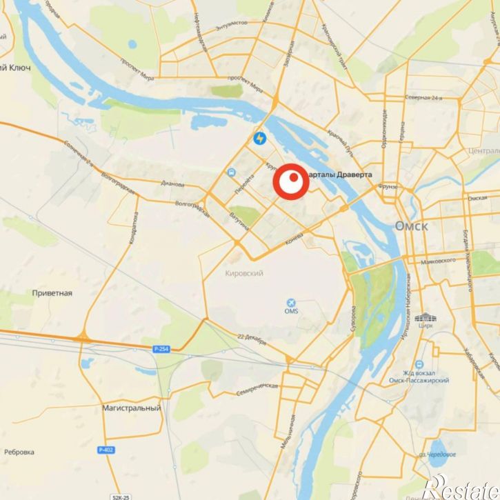 3-комн квартира в новом доме улица Крупской