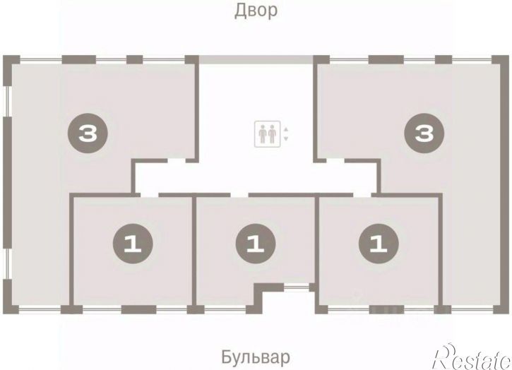 3-комн квартира в новом доме улица Крупской