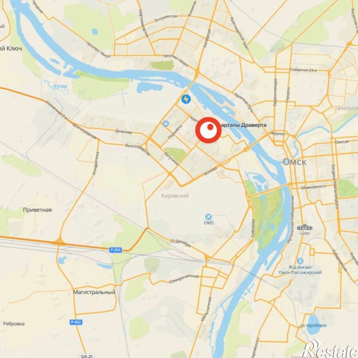 1-комн квартира в новом доме улица Крупской