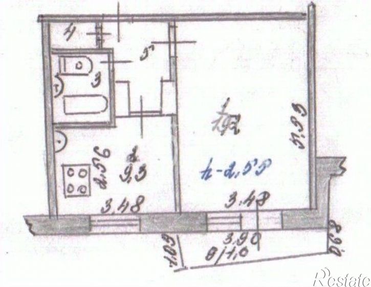 1-комн квартира ул 33-я Северная, 27,  д. 27