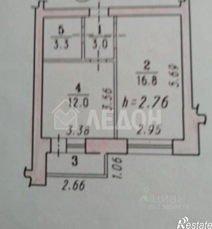 1-комн квартира ул 22 Партсъезда, 4,  д. 4