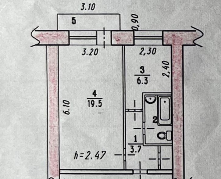 1-комн квартира ул Багратиона, 23