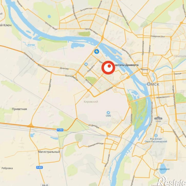 1-комн квартира в новом доме улица Крупской