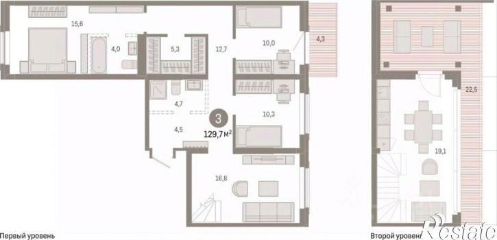 3-комн квартира в новом доме б-р М.М.Кузьмина, 29,  д. 29