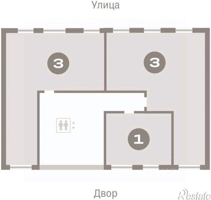 3-комн квартира в новом доме улица Крупской