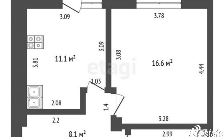 1-комн квартира ул Архиепископа Сильвестра, 3,  д. 3