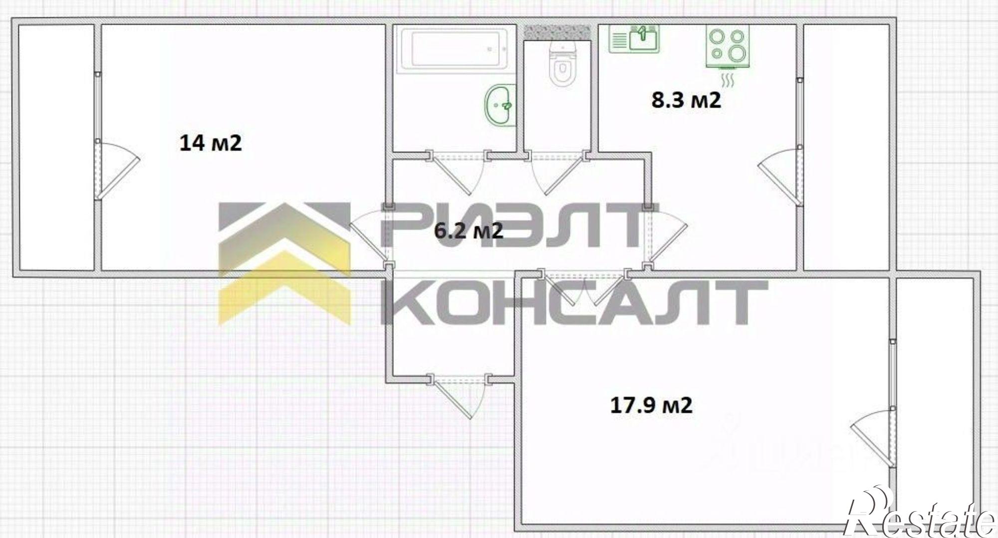 Купить квартиру за 5 790 000 рублей на ул 22 Апреля, 30Б