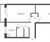 2-комн, 45кв м, этаж 2/5 пр-кт Мира, 38Г