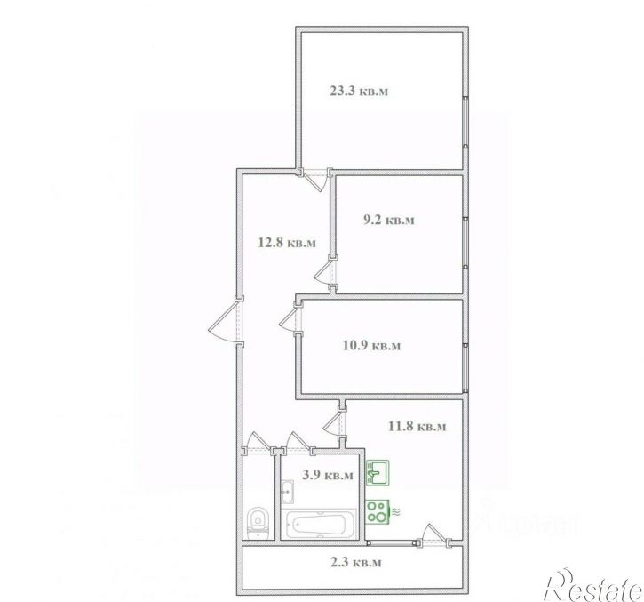 3-комн квартира ул 19-я Амурская, 62,  д. 62