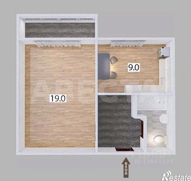 1-комн квартира 21-я Амурская улица, 37,  д. 37