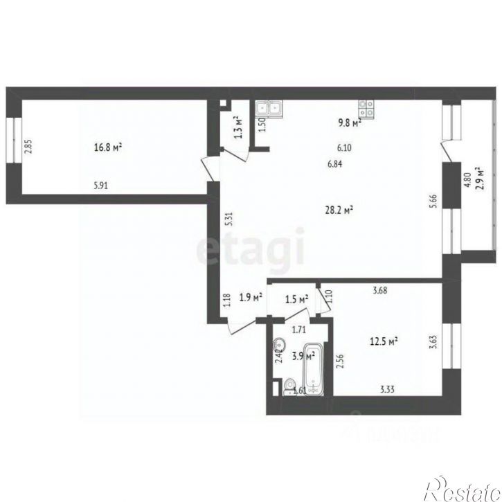 3-комн квартира ул Крупской, 14 2,  д. 14 2,  к. 2