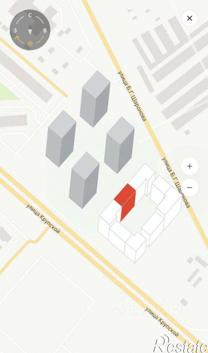 1-комн квартира в новом доме улица Крупской, 12к5