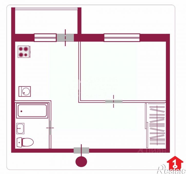 1-комн квартира ул Рабиновича, 123,  д. 123