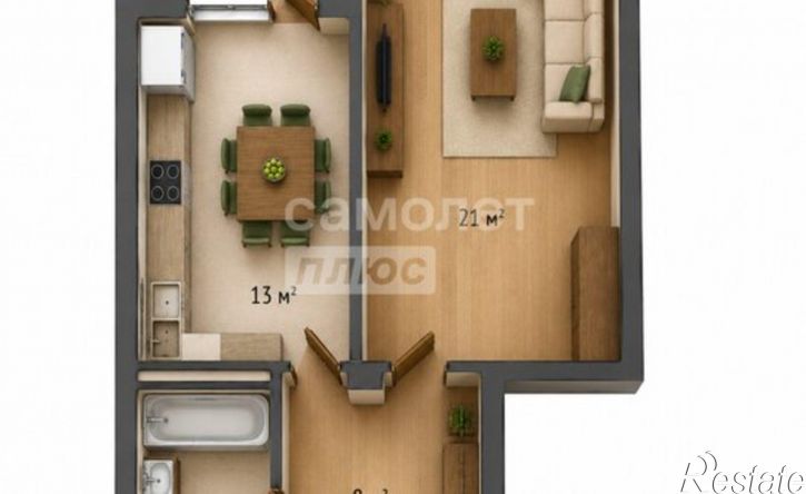 1-комн квартира ул 4-я Северная, 6,  д. 6