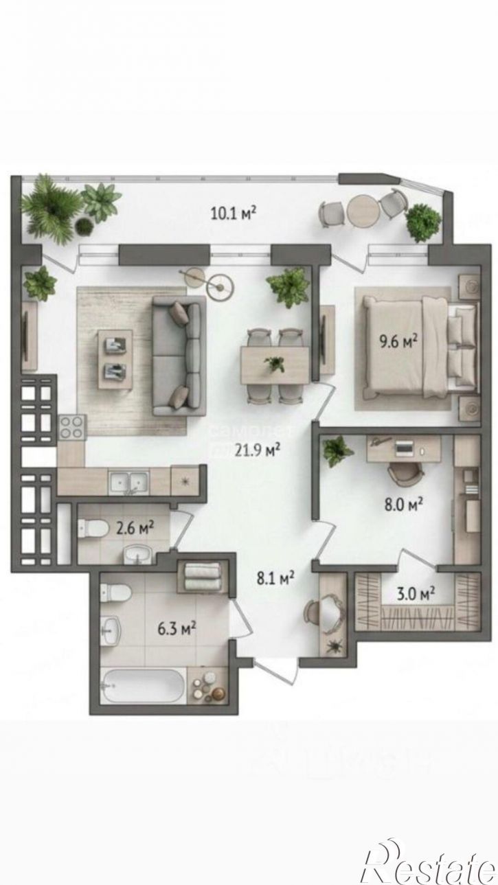 2-комн квартира 1-я Затонская улица, 1 к2,  д. 1 к2