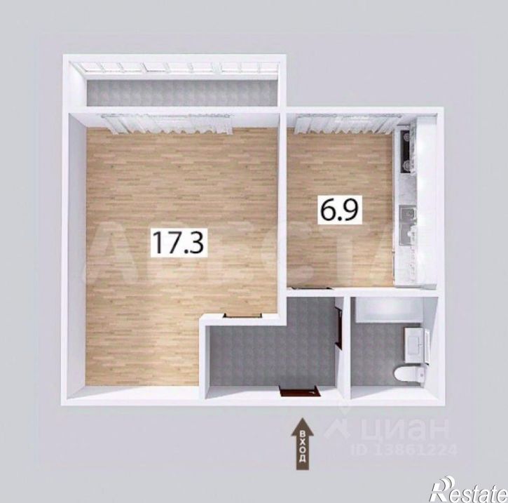 1-комн квартира ул 4-я Любинская, 42Б,  д. 42Б