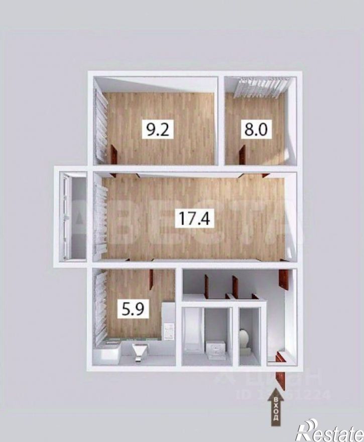 3-комн квартира ул Волкова, 7А,  д. 7А