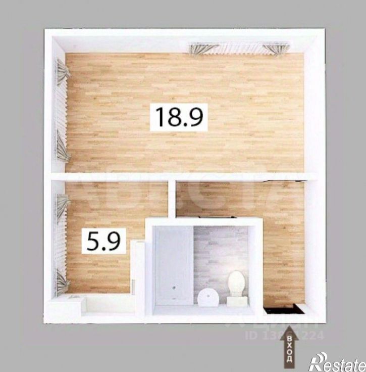 1-комн квартира ул Всеволода Иванова, 17,  д. 17