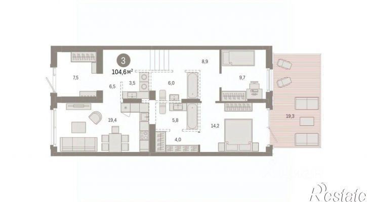 2-комн квартира в новом доме б-р М.М.Кузьмина, 29,  д. 29