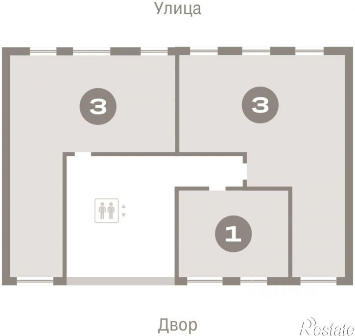 3-комн квартира в новом доме улица Крупской