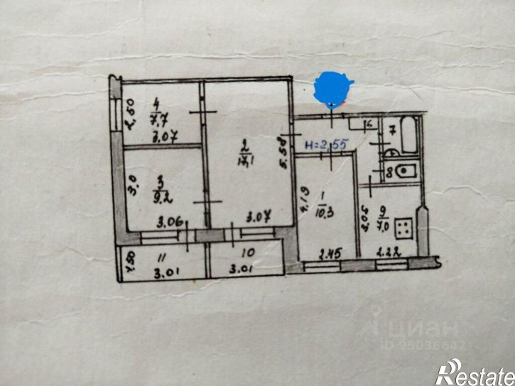 4-комн квартира ул Рокоссовского, 10/1,  д. 10/1
