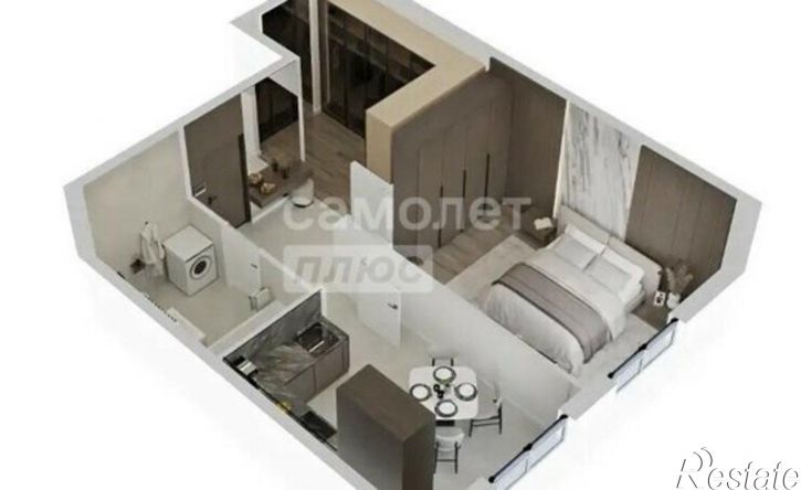 1-комн квартира в новом доме ул 6-я Северная, 136,  д. 136
