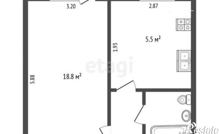 1-комн квартира ул 12 Декабря, 107,  д. 107