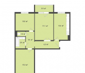 3-комн, 76.8кв м, этаж 2/10 4-й Амурский проезд, 15