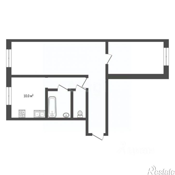 2-комн квартира ул Моторная, 13,  д. 13