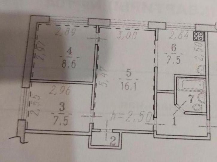 3-комн квартира Коммунальная, 9