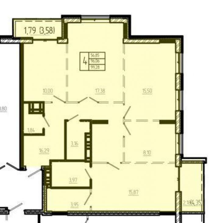 4-комн квартира Звездова, 54