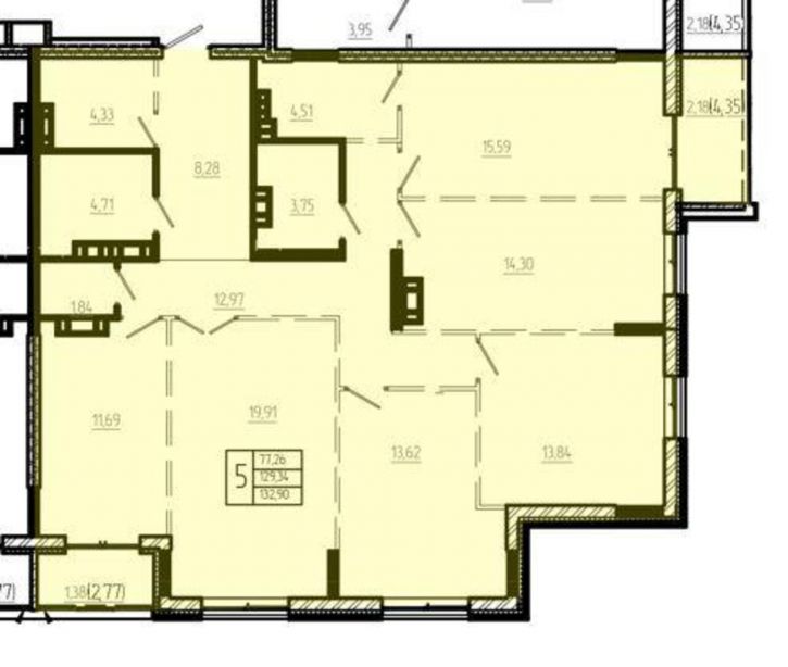 5-комн квартира Звездова, 54