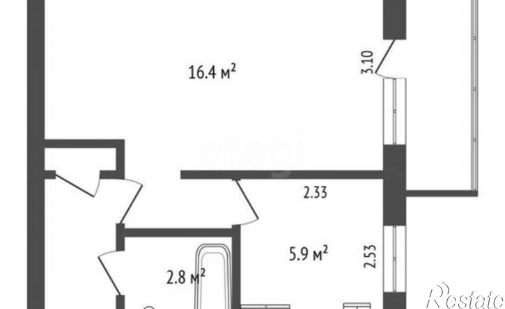 1-комн квартира пр-кт Мира, 8Б,  д. 8Б