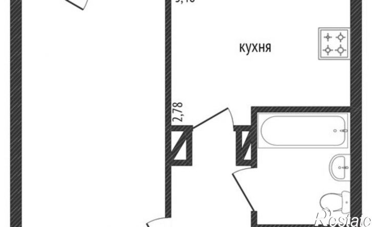 1-комн квартира ул Дмитриева, 15 3,  д. 15 3,  к. 3