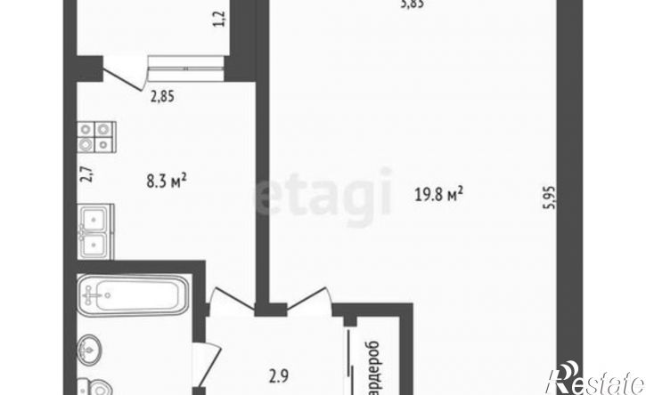 1-комн квартира ул Гуртьева, 33,  д. 33