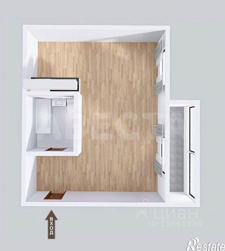 1-комн квартира ул Виталия Суровикина, 2,  д. 2