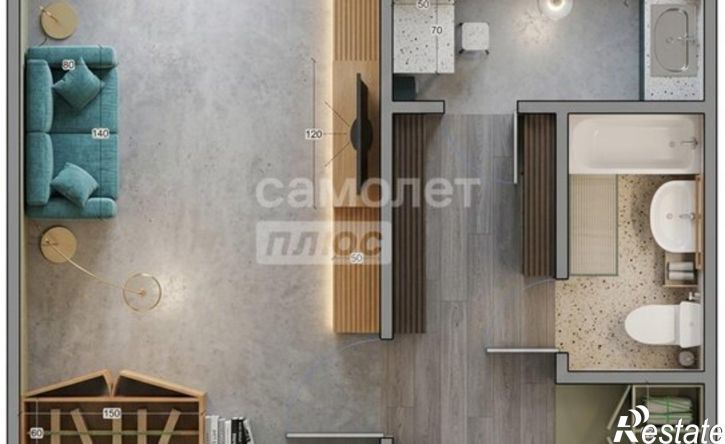 1-комн квартира проспект Менделеева, 38,  д. 38