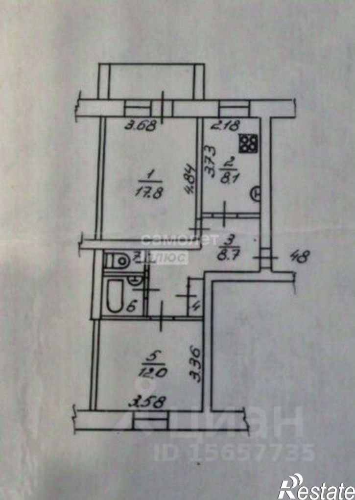 2-комн квартира ул 3-я Молодежная, 50,  д. 50