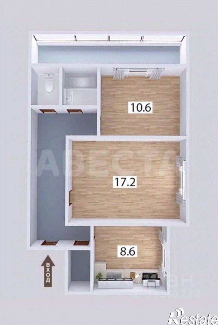 2-комн квартира улица Куйбышева, 136,  д. 136