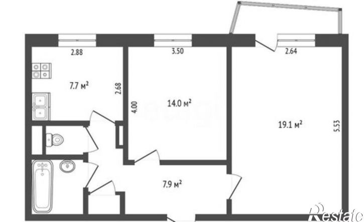 2-комн квартира ул Куйбышева, 136,  д. 136