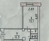 2-комн, 53кв м, этаж 4/5 ул Лермонтова, 20