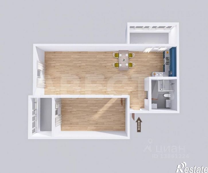2-комн квартира ул Перелета, 32,  д. 32
