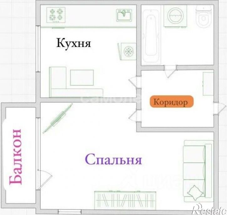 1-комн квартира ул 4-я Транспортная, 40,  д. 40